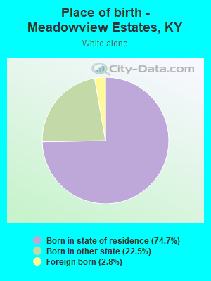 Place of birth - Meadowview Estates, KY