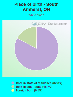 Place of birth - South Amherst, OH