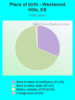 Place of birth - Westwood Hills, KS