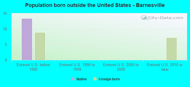 Population born outside the United States - Barnesville