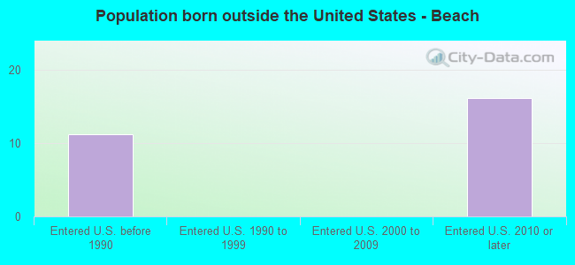 Population born outside the United States - Beach