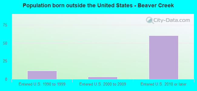 Population born outside the United States - Beaver Creek