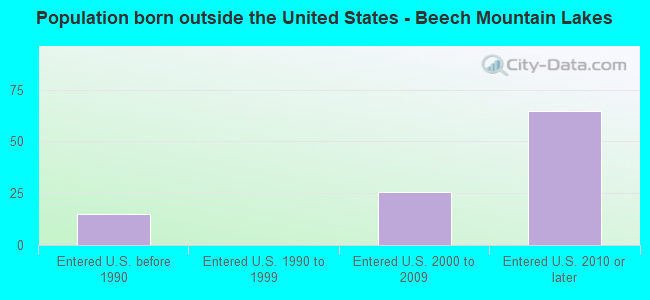 Population born outside the United States - Beech Mountain Lakes