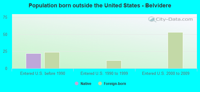 Population born outside the United States - Belvidere