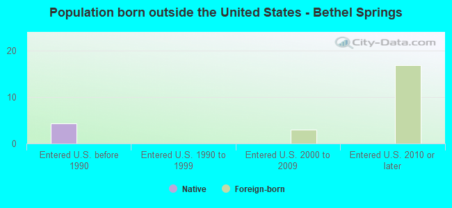 Population born outside the United States - Bethel Springs