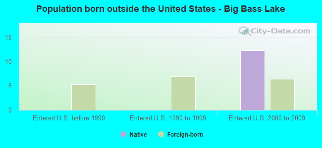 Population born outside the United States - Big Bass Lake