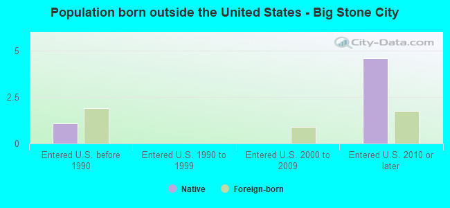 Population born outside the United States - Big Stone City