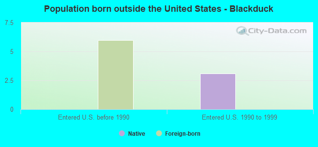 Population born outside the United States - Blackduck