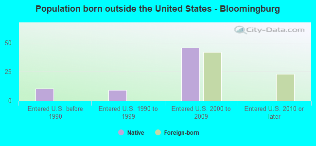Population born outside the United States - Bloomingburg