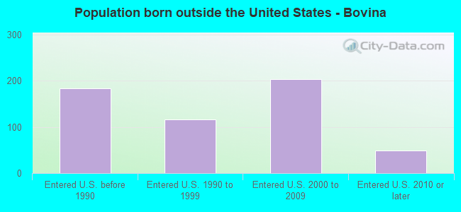 Population born outside the United States - Bovina