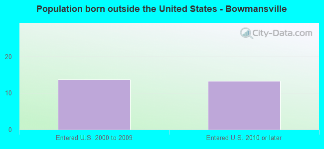Population born outside the United States - Bowmansville