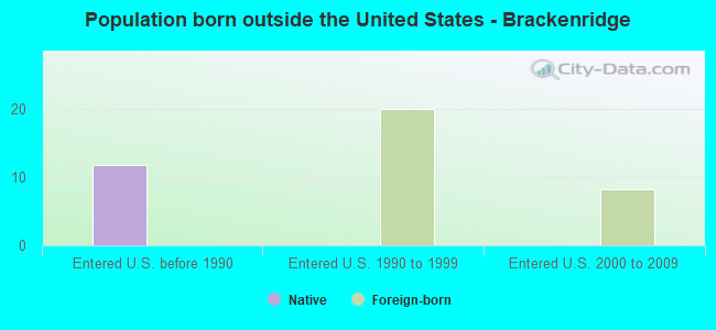 Population born outside the United States - Brackenridge