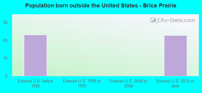 Population born outside the United States - Brice Prairie