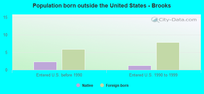 Population born outside the United States - Brooks
