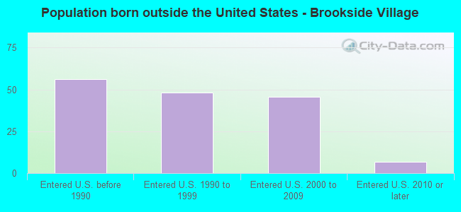 Population born outside the United States - Brookside Village