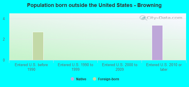 Population born outside the United States - Browning