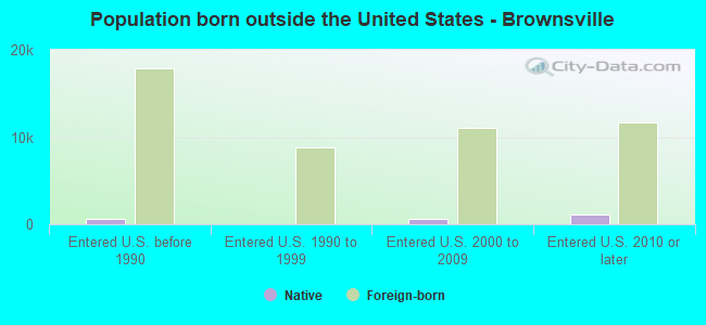 Population born outside the United States - Brownsville