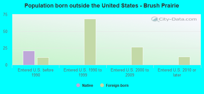Population born outside the United States - Brush Prairie