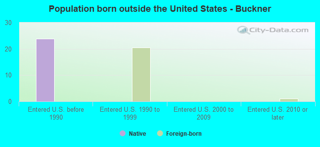 Population born outside the United States - Buckner