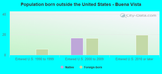 Population born outside the United States - Buena Vista