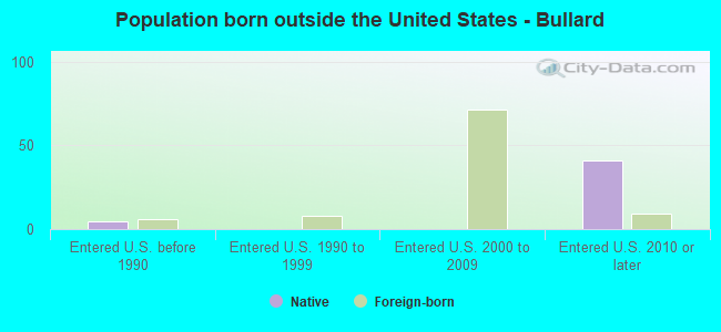 Population born outside the United States - Bullard