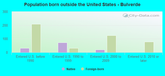 Population born outside the United States - Bulverde