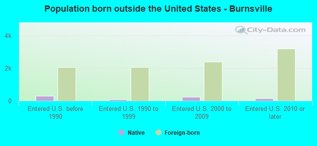Population born outside the United States - Burnsville