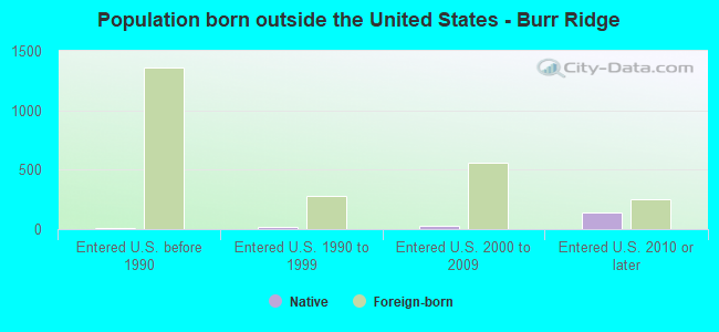 Population born outside the United States - Burr Ridge