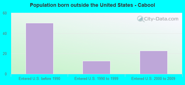 Population born outside the United States - Cabool