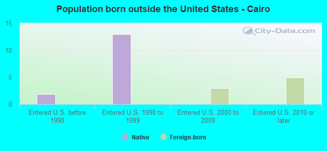 Population born outside the United States - Cairo