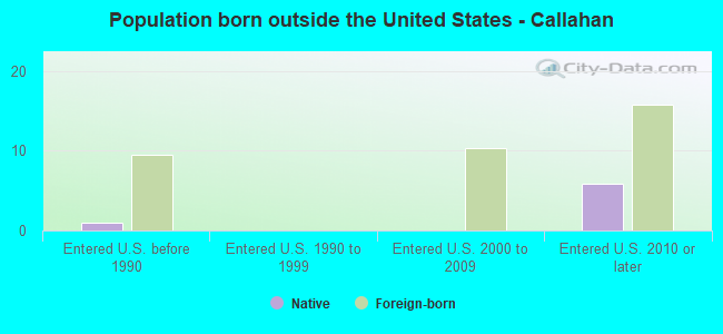 Population born outside the United States - Callahan