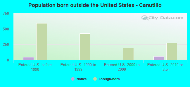Population born outside the United States - Canutillo