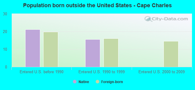 Population born outside the United States - Cape Charles