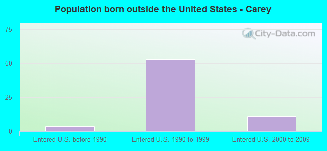Population born outside the United States - Carey