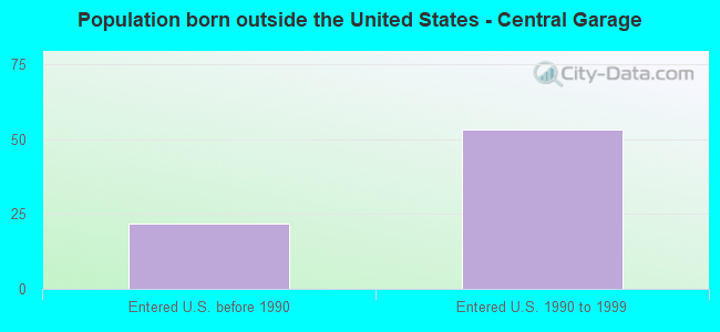 Population born outside the United States - Central Garage