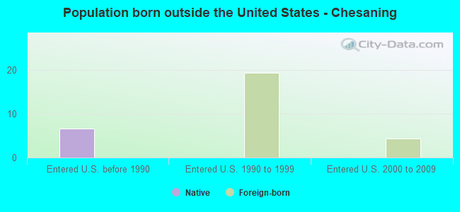 Population born outside the United States - Chesaning