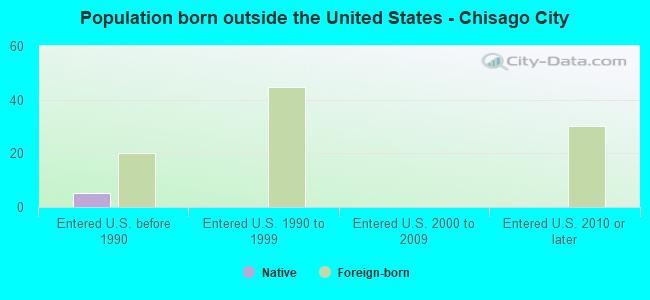 Population born outside the United States - Chisago City