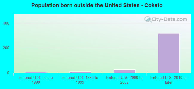Population born outside the United States - Cokato