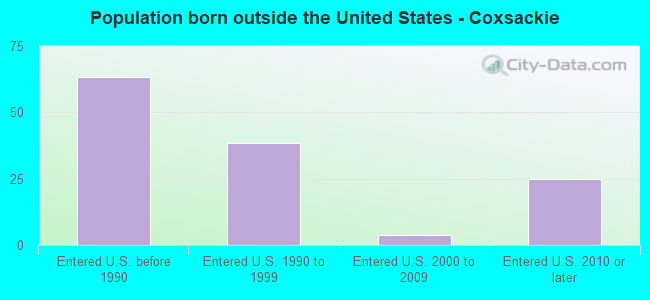 Population born outside the United States - Coxsackie