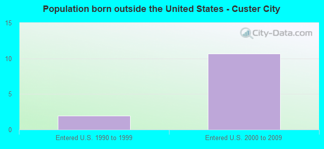 Population born outside the United States - Custer City