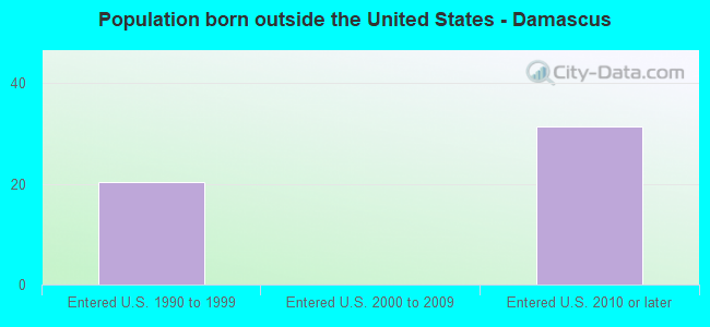 Population born outside the United States - Damascus