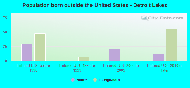 Population born outside the United States - Detroit Lakes