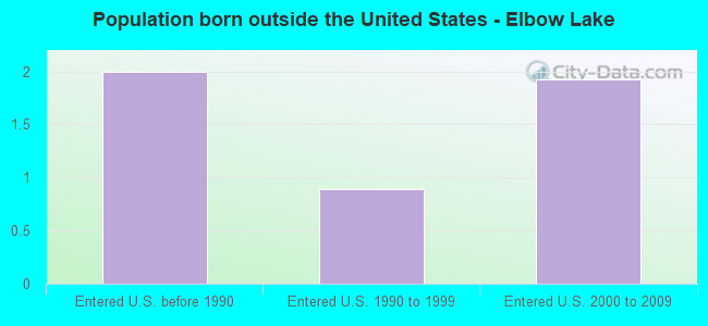 Population born outside the United States - Elbow Lake