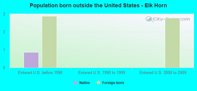 Population born outside the United States - Elk Horn