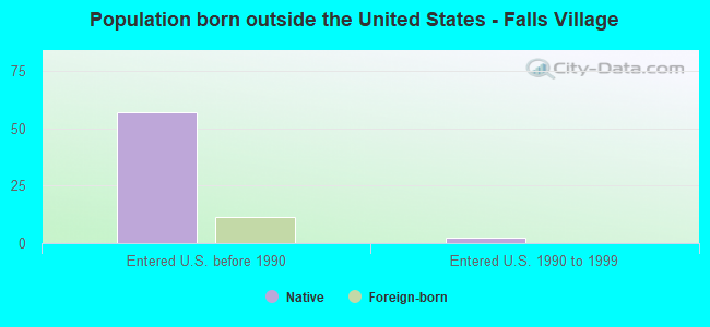 Population born outside the United States - Falls Village