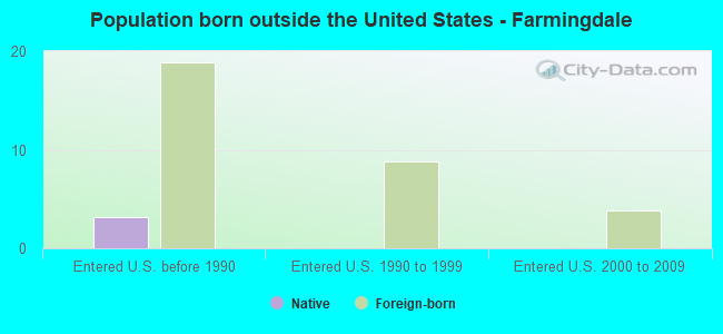 Population born outside the United States - Farmingdale