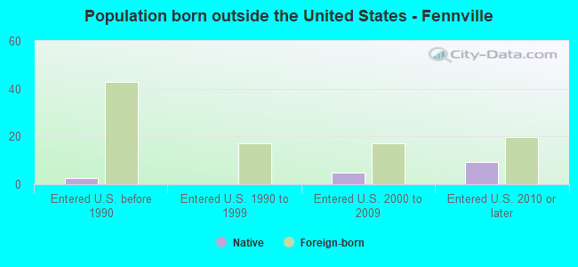 Population born outside the United States - Fennville