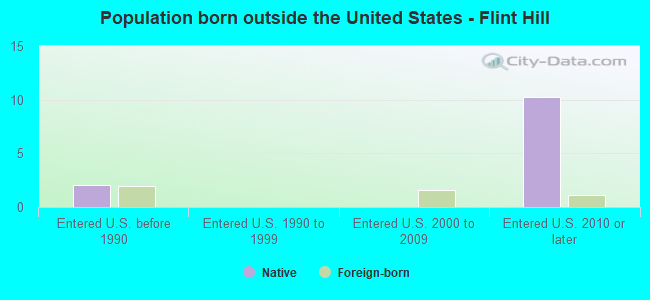Population born outside the United States - Flint Hill