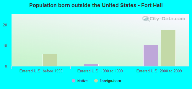 Population born outside the United States - Fort Hall