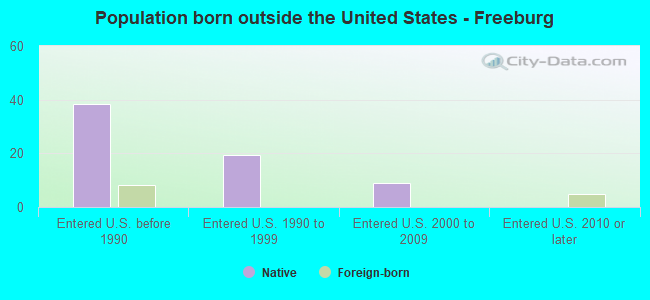 Population born outside the United States - Freeburg